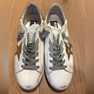 Almost new golden goose sneakers white and gold